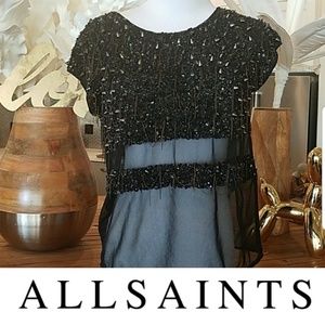 All Saints AMAZING beaded top
